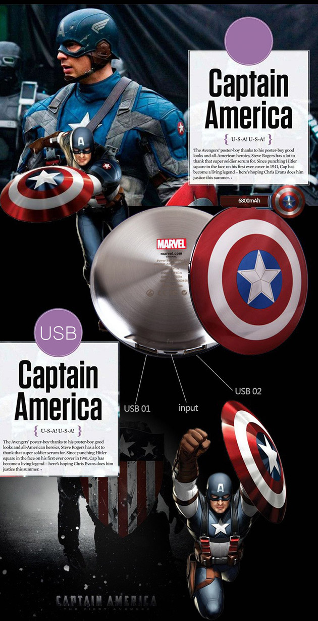 แบตสำรอง Captain America ของแท้